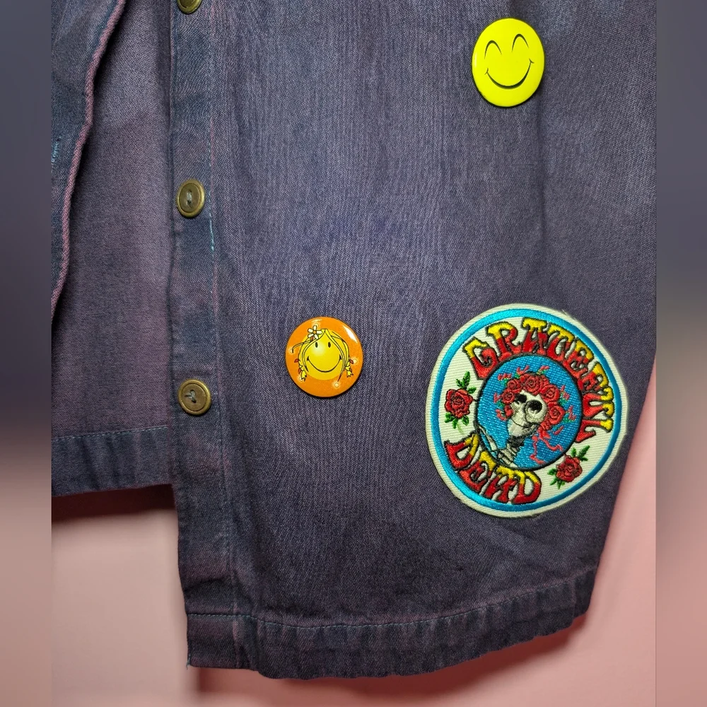 Nirvana Upcycled Purple Denim Vest - Picture 7 of 9